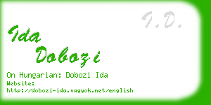 ida dobozi business card